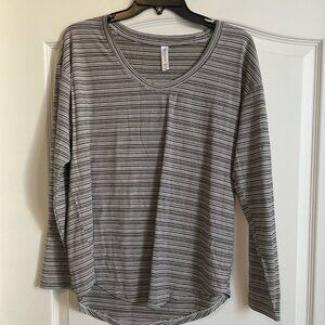 LAST CHANCE! Athleta black & white striped top or tee - Size Medium